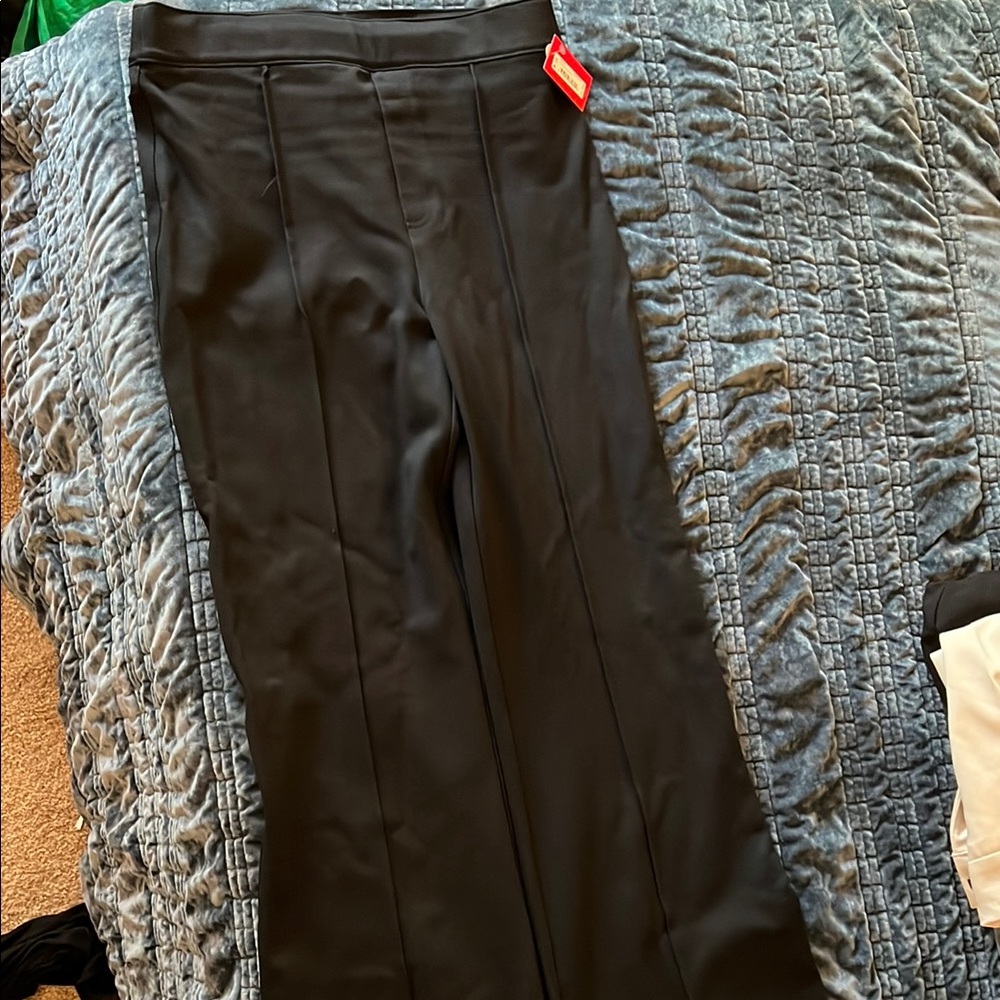 Black Flared Spanx Trousers